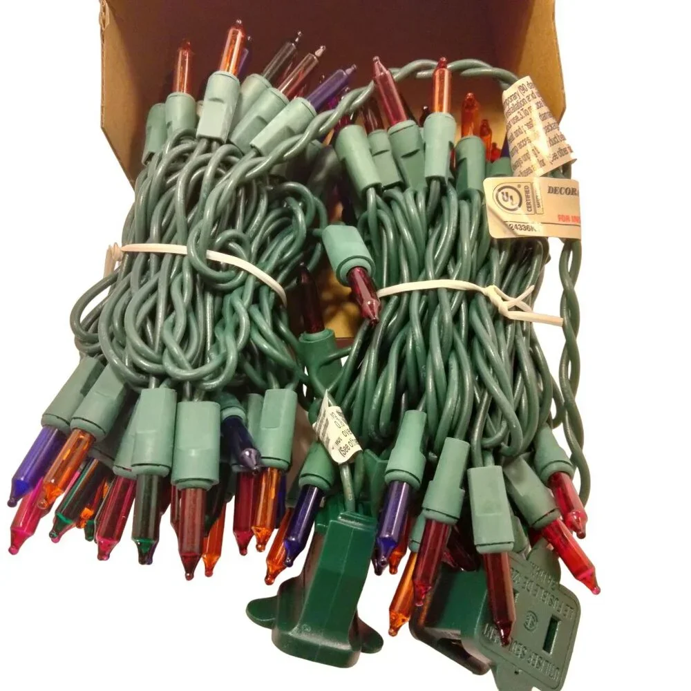 Holiday Time Multicolor 100 Lights Green Wire Wedding Patio Deck Party Christmas